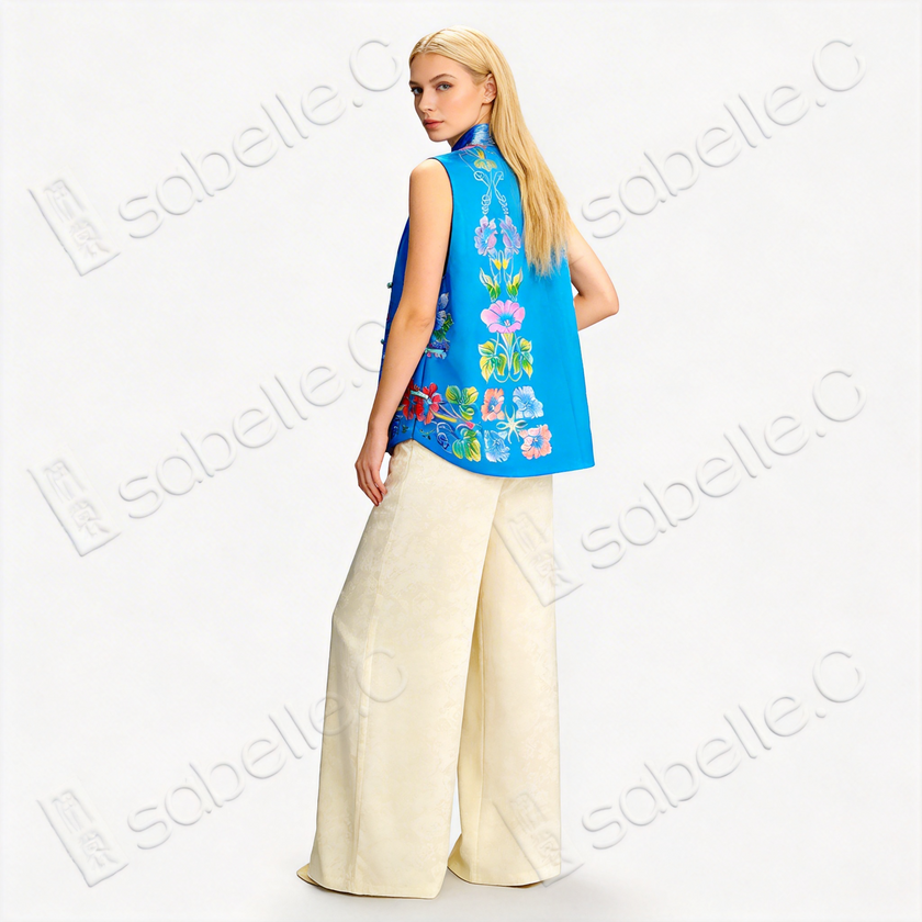 Vintage Silk Satin Vest