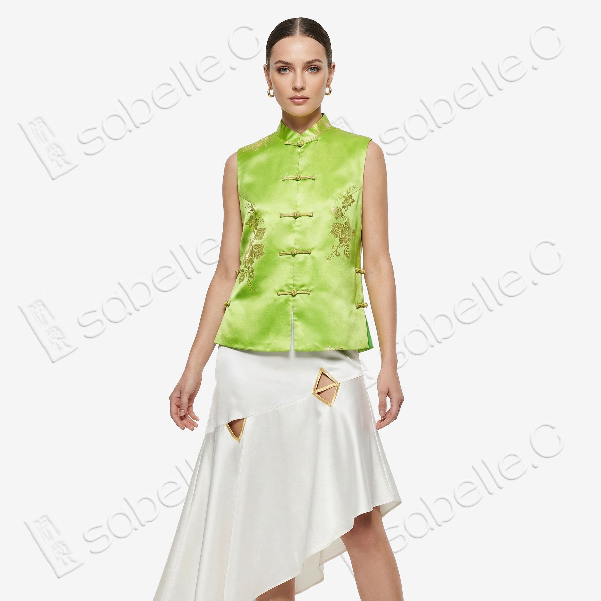 Vintage Silk Satin Vest