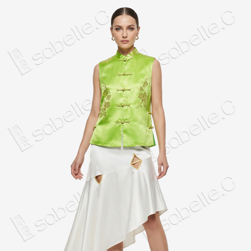 Vintage Silk Satin Vest