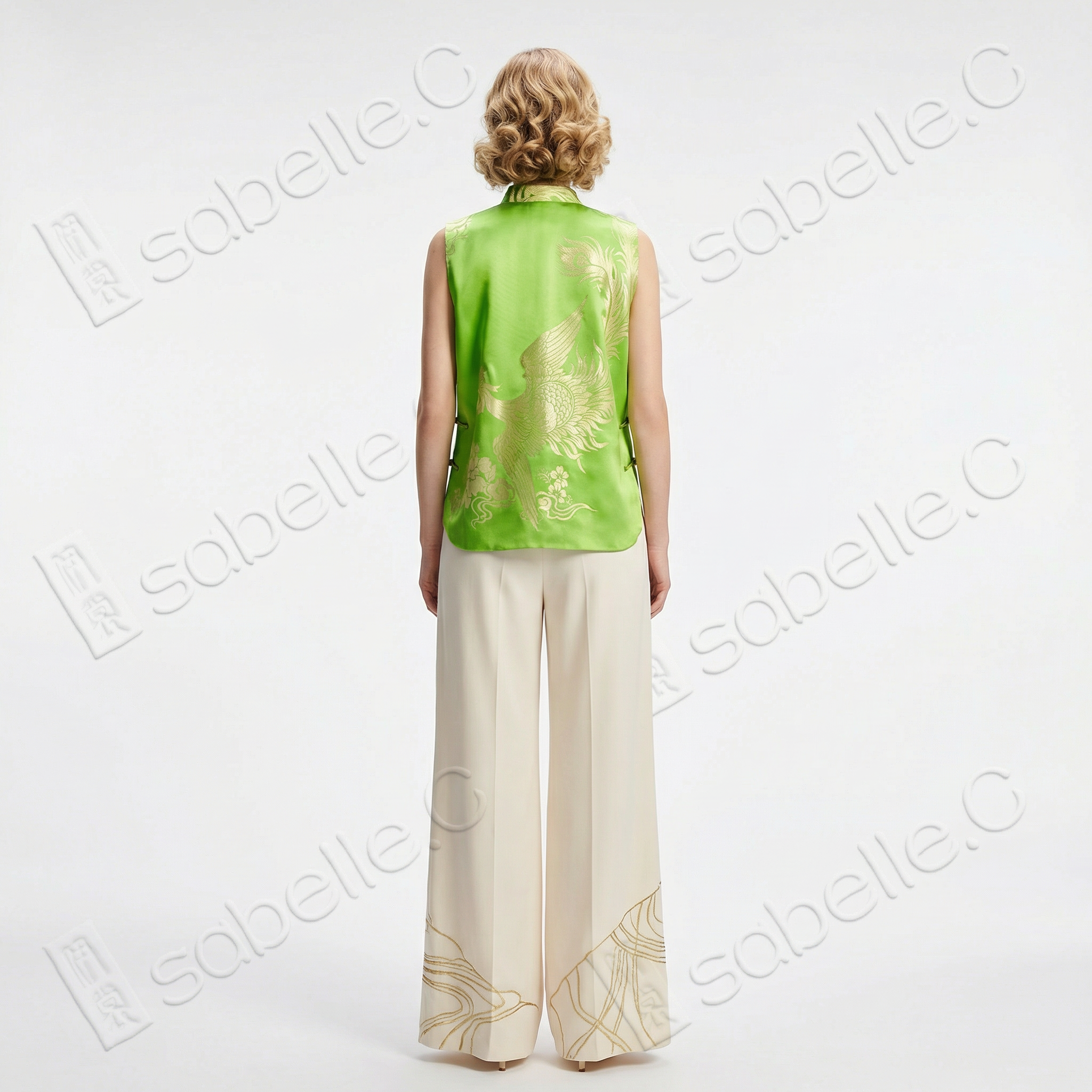 Vintage Silk Satin Vest