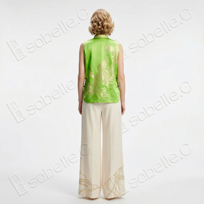 Vintage Silk Satin Vest