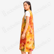 Batik-Dyeing Floral Long Vest