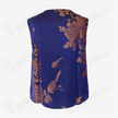 Azure Blue Magpie Vintage Silk Satin Vest - 「青藍錦雀」古董真絲馬甲