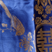 Azure Blue Magpie Vintage Silk Satin Vest - 「青藍錦雀」古董真絲馬甲