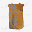 Amber Silver Peony Antique Vintage Silk Satin Vest - 「琥珀銀芍」古董真絲面料馬甲