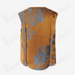 Amber Silver Peony Antique Vintage Silk Satin Vest - 「琥珀銀芍」古董真絲面料馬甲