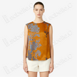 Amber Silver Peony Antique Vintage Silk Satin Vest - 「琥珀銀芍」古董真絲面料馬甲