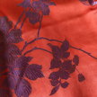 Crimson Scarlet Magpie Branch Antique Silk Satin Vest - 「丹緋雀枝」古董真絲面料馬甲