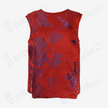 Crimson Scarlet Magpie Branch Antique Silk Satin Vest - 「丹緋雀枝」古董真絲面料馬甲