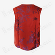 Crimson Scarlet Magpie Branch Antique Silk Satin Vest - 「丹緋雀枝」古董真絲面料馬甲