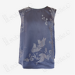 Misty Blue Mandarin Duck Antique Silk Satin Vest - 「霧藍鴛鴦」真絲面料馬甲