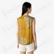 Gilded Gold Silver Chrysanthemum Antique Silk Satin Vest - 「鎏金銀菊」古董真絲面料背心
