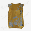 Gilded Gold Silver Chrysanthemum Antique Silk Satin Vest - 「鎏金銀菊」古董真絲面料背心