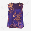 Violet Gilded Vase Floral Antique Silk Satin Vest - 「绛紫鎏金瓶花」古董真絲面料背心