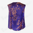 Violet Gilded Vase Floral Antique Silk Satin Vest - 「绛紫鎏金瓶花」古董真絲面料背心
