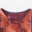 Deep Red Plum Brocade Vintage Silk Satin Vest - 「絳紅梅綺」古董真絲面料背心