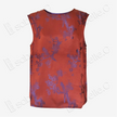 Deep Red Plum Brocade Vintage Silk Satin Vest - 「絳紅梅綺」古董真絲面料背心