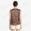 Bronze Cloud Dragon Antique Silk Satin Vest - 「銅棕雲龍」古董真絲面料背心