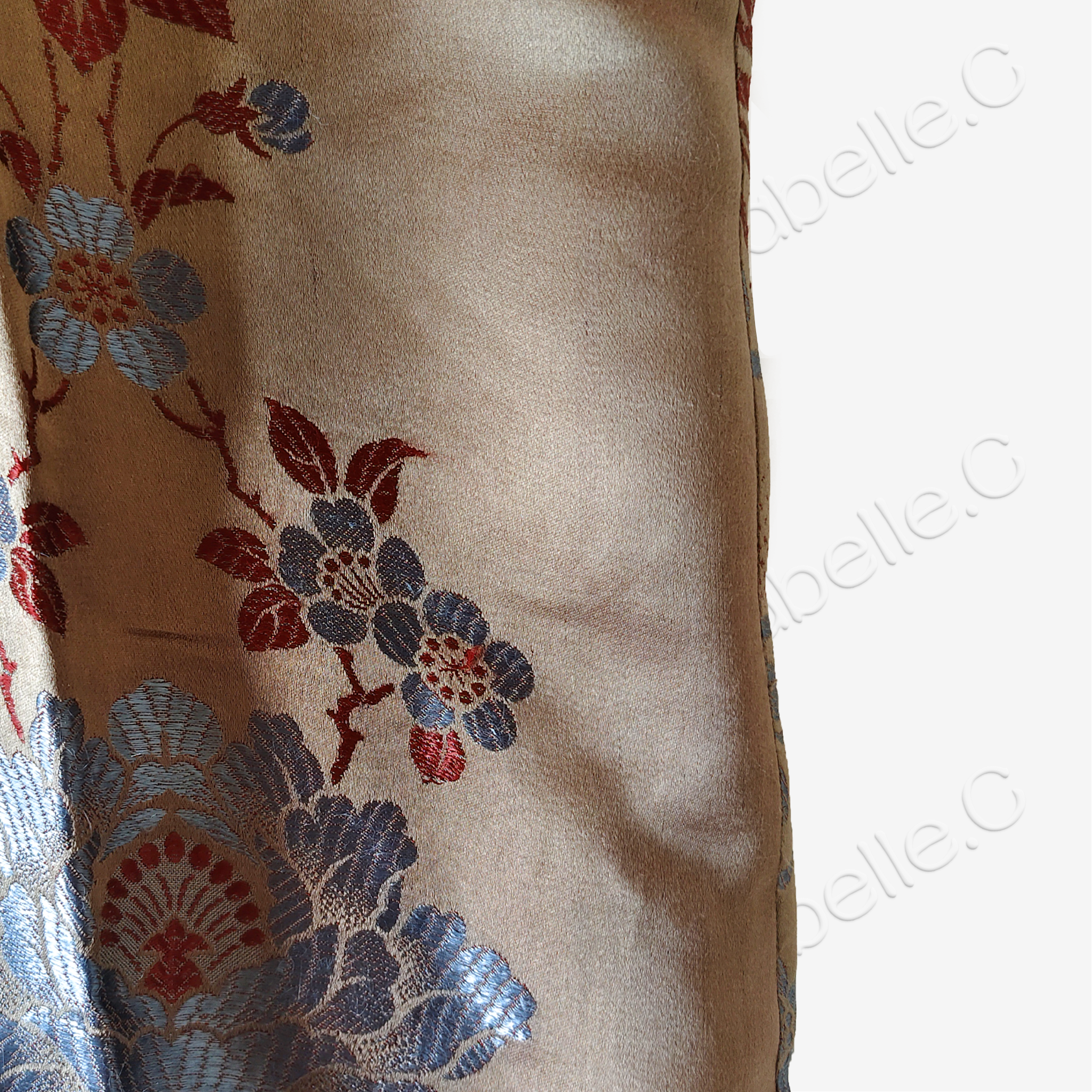 Bronze Cloud Dragon Antique Silk Satin Vest - 「銅棕雲龍」古董真絲面料背心