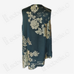 Jade Emerald Magnolia Bias-Cut Antique Silk Satin Vest - 「墨翠玉蘭」古董真絲面料斜裁上衣