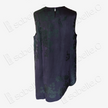 Ink Violet Dark Peony Bias-Cut Antique Silk Satin Vest - 「墨黛綠芍」古董真絲面料斜裁上衣