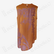 Amber Gold Lavender Phoenix Bias-Cut Antique Silk Satin Vest - 「珀金紫鳳」古董真絲面料斜裁上衣