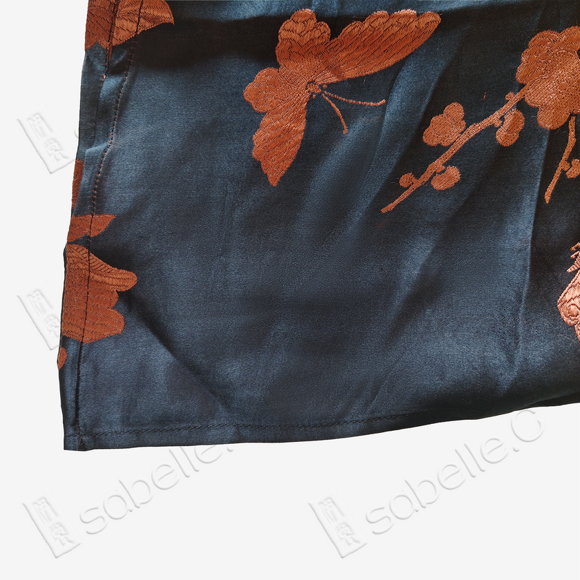 Vase Plum Vintage Silk Satin Sleeveless Top - 真絲老緞無袖上衣