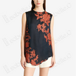 Vase Plum Vintage Silk Satin Sleeveless Top - 真絲老緞無袖上衣