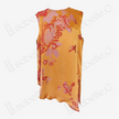 Gilded Chrysanthemum Vintage Silk Satin Sleeveless Top - 真絲老緞無袖上衣