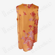 Gilded Chrysanthemum Vintage Silk Satin Sleeveless Top - 真絲老緞無袖上衣
