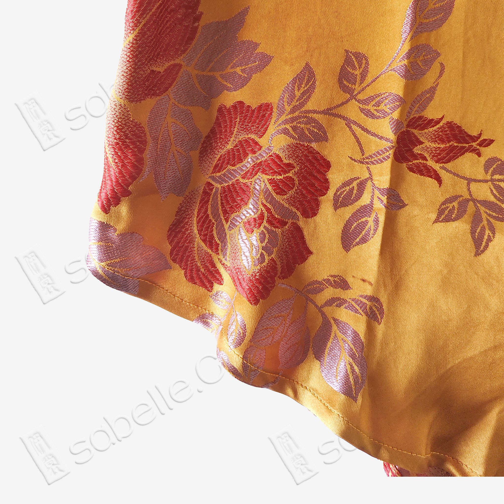 Gilded Chrysanthemum Vintage Silk Satin Sleeveless Top - 真絲老緞無袖上衣