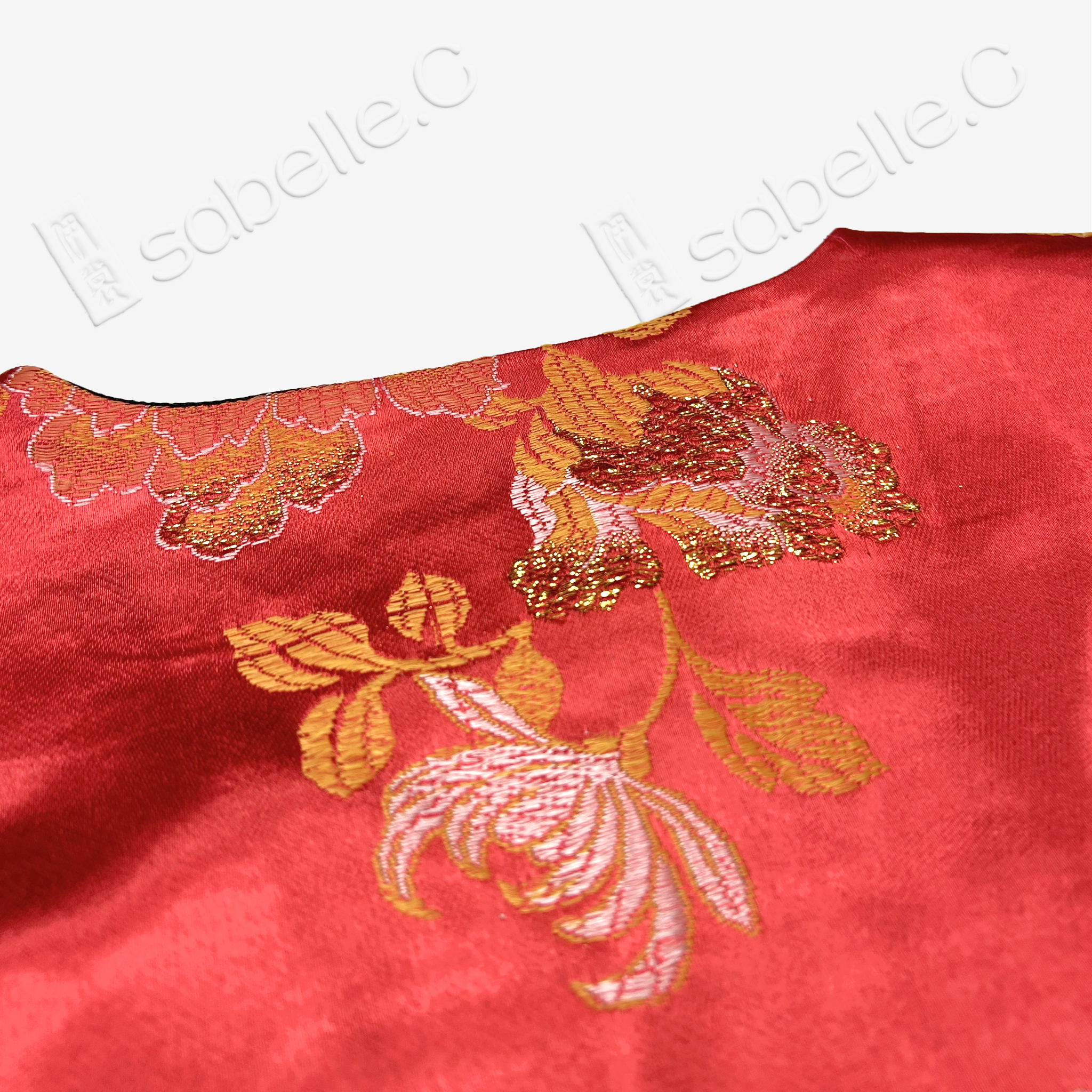 Crimson Phoenix Plume Antique Brocade Silk Vest - 「丹緋鳳翎」古董真絲马甲