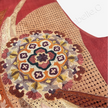 Ochre Red Floral Roundel Seed Stitch Embroidered Vest - 「赭紅團花」打籽綉马甲