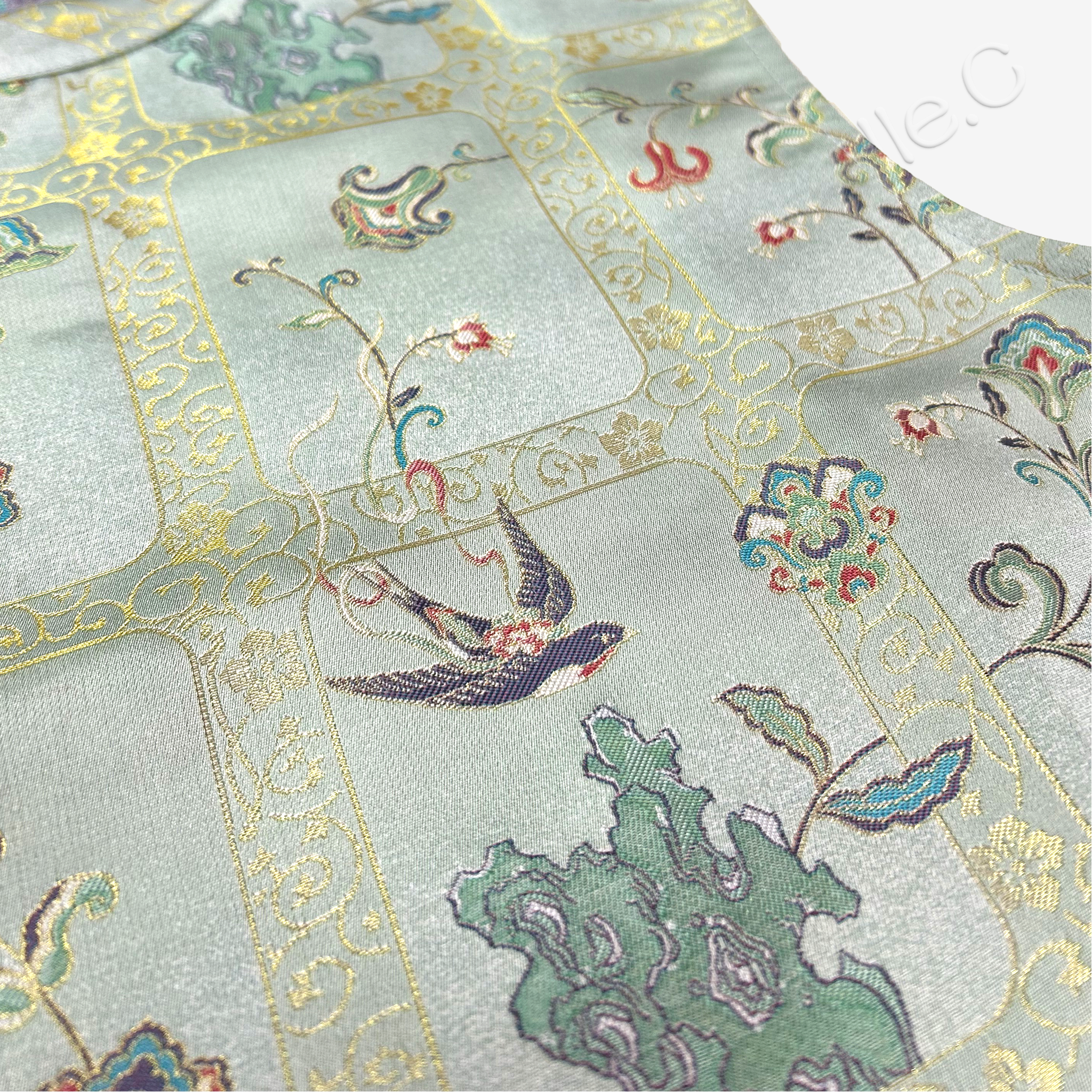 Misty Moss Spring Swallow Song Brocade Waistcoat - 「苔嵐春燕」宋錦馬甲