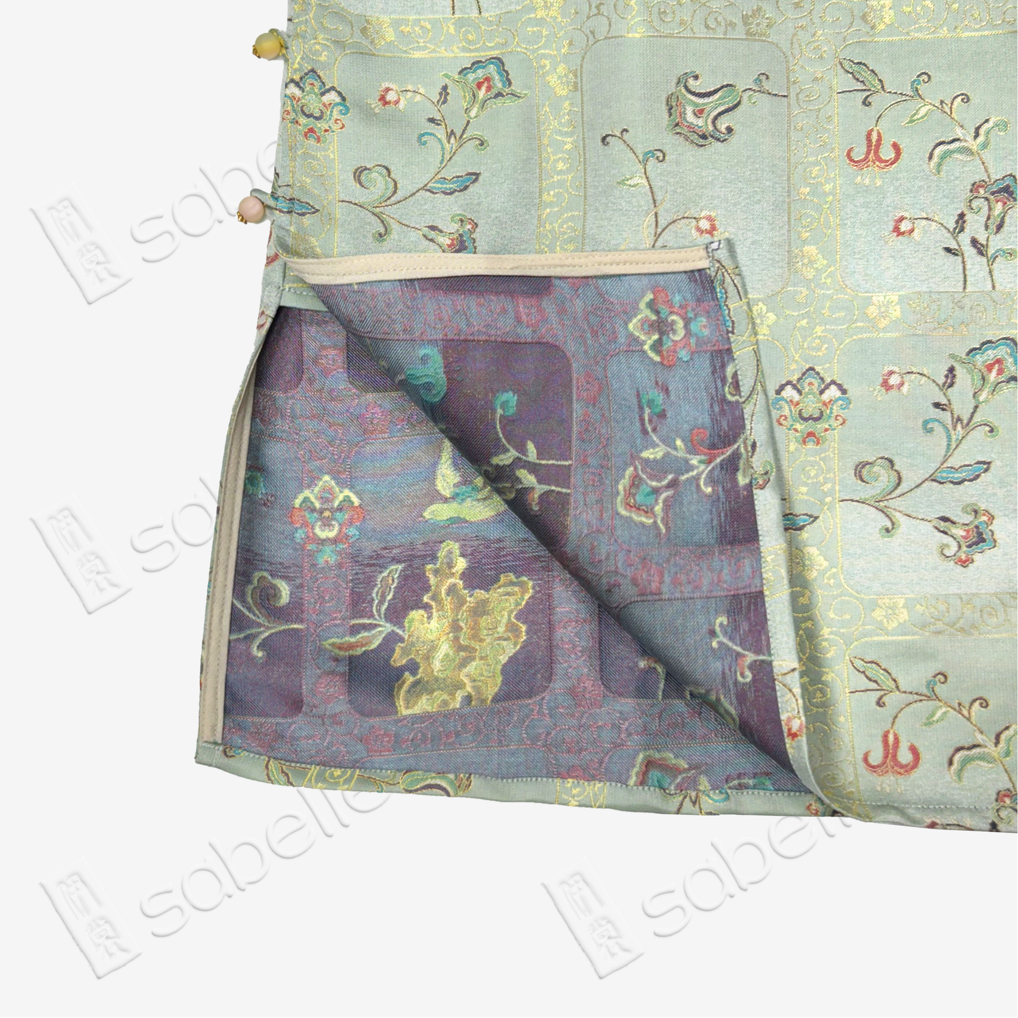 Misty Moss Spring Swallow Song Brocade Waistcoat - 「苔嵐春燕」宋錦馬甲