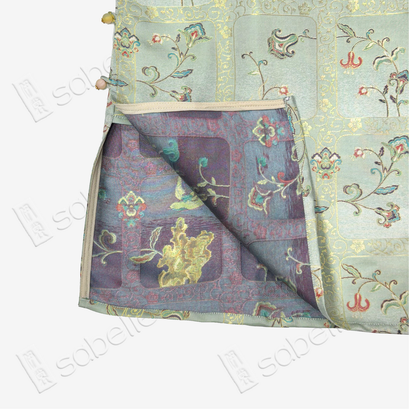 Misty Moss Spring Swallow Song Brocade Waistcoat - 「苔嵐春燕」宋錦馬甲