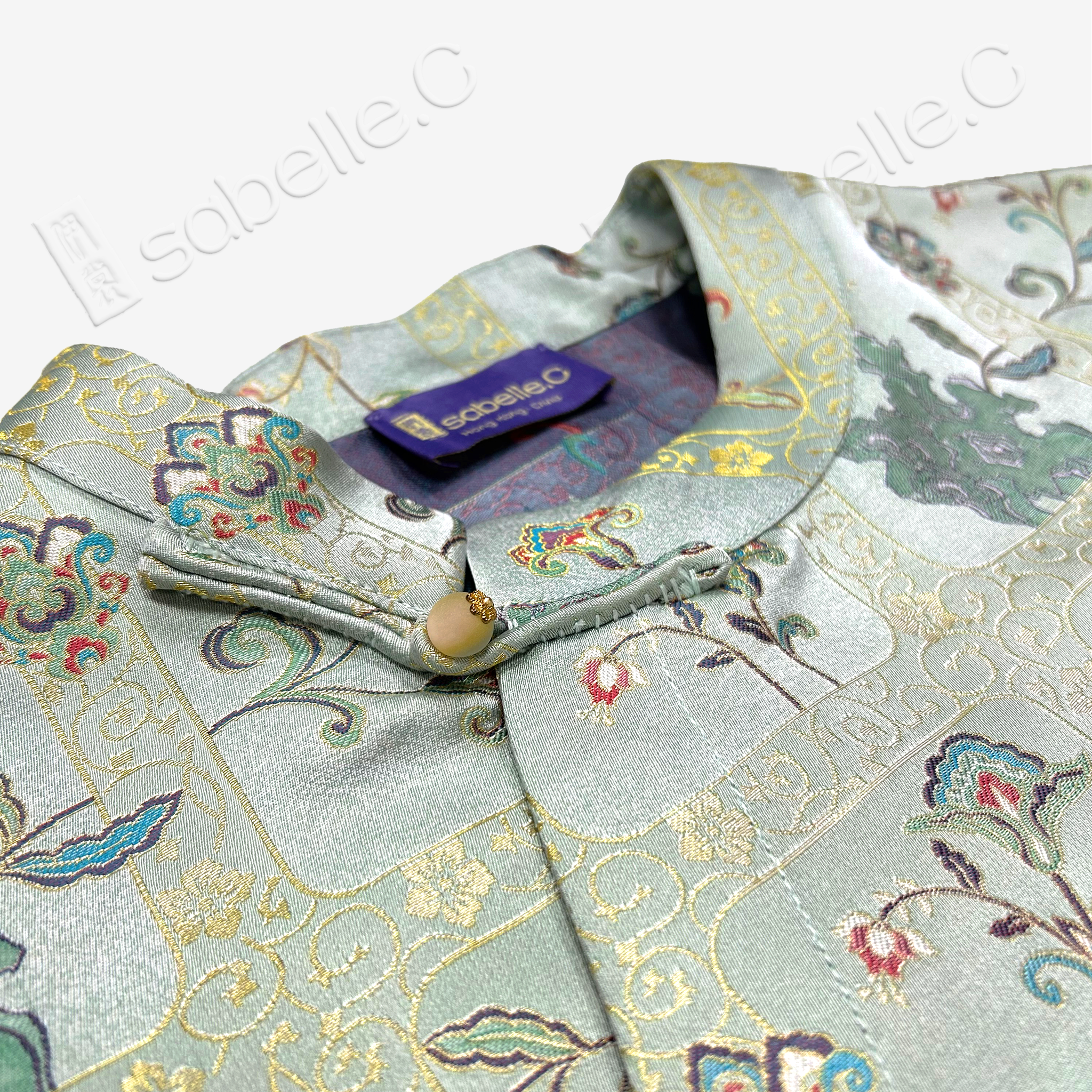 Misty Moss Spring Swallow Song Brocade Waistcoat - 「苔嵐春燕」宋錦馬甲