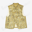 Gilded Striped Floral Tang Brocade Waistcoat - 鎏金條綺唐錦馬甲