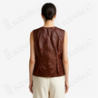 Gambiered Canton Silk Vest - 紅雲紗馬甲