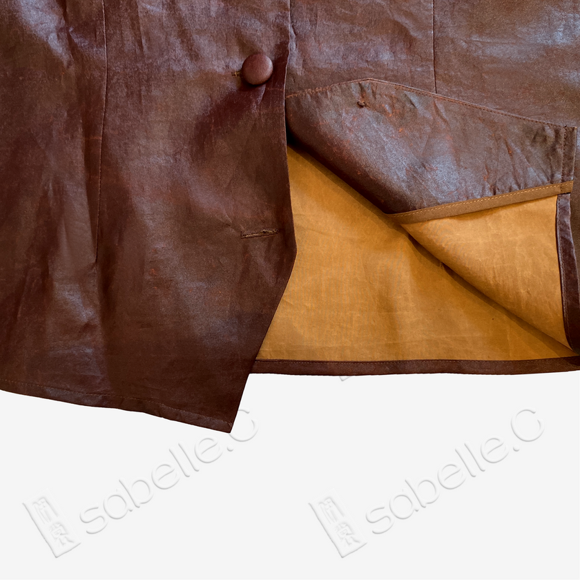 Gambiered Canton Silk Vest - 紅雲紗馬甲