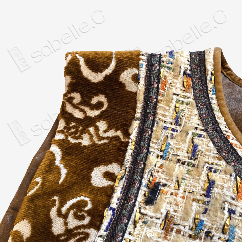 Ruyi Longevity Pattern Zhang Velvet Vest - 如意團壽漳絨馬甲