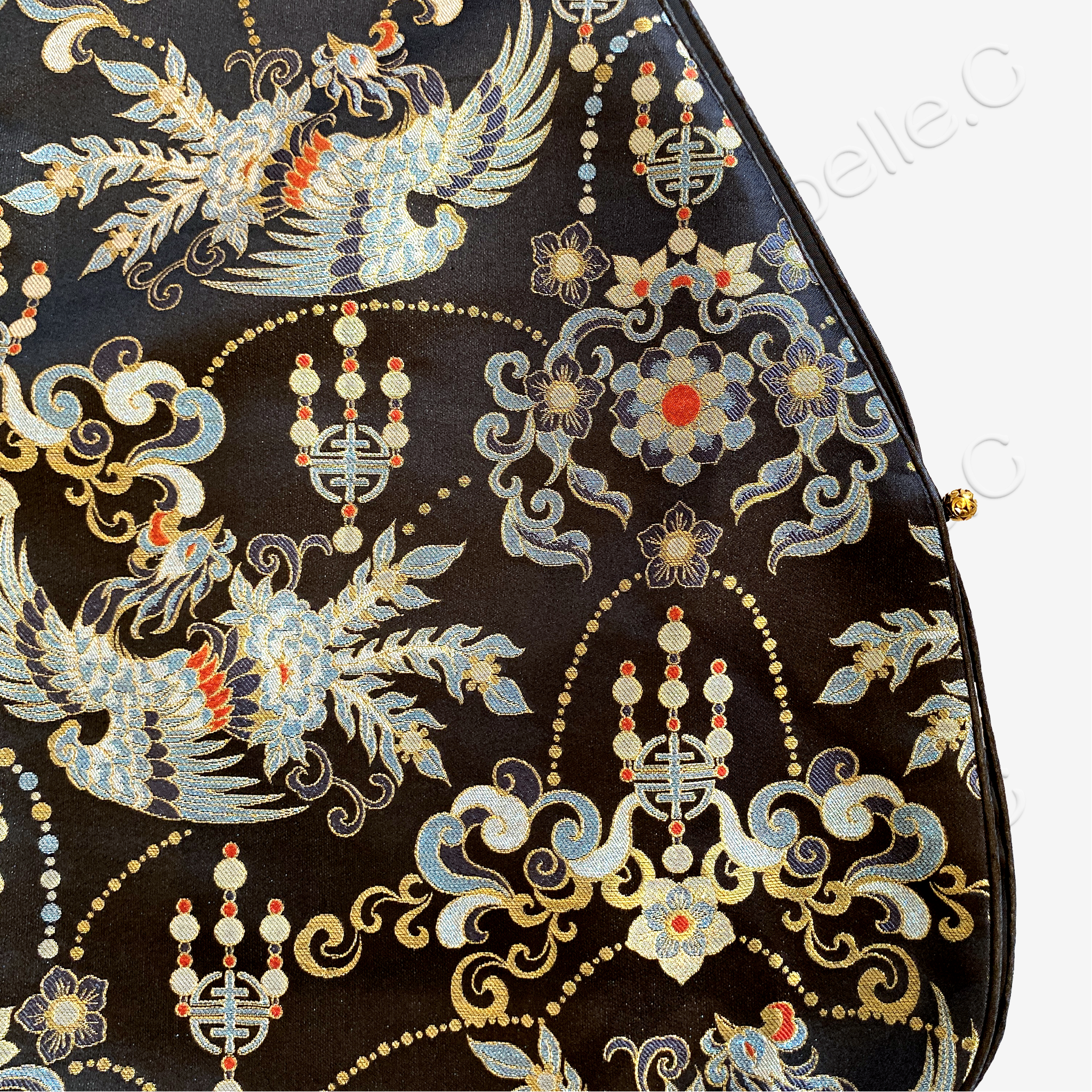 Song Brocade Vest - 「玄綢鳳禧」宋錦馬甲