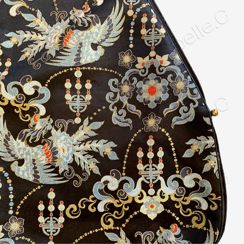 Song Brocade Vest - 「玄綢鳳禧」宋錦馬甲