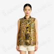 Jet Black Gilded Butterfly Tang Brocade Vest - 「玄底金蝶」唐錦馬甲