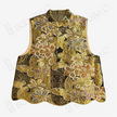 Jet Black Gilded Butterfly Tang Brocade Vest - 「玄底金蝶」唐錦馬甲