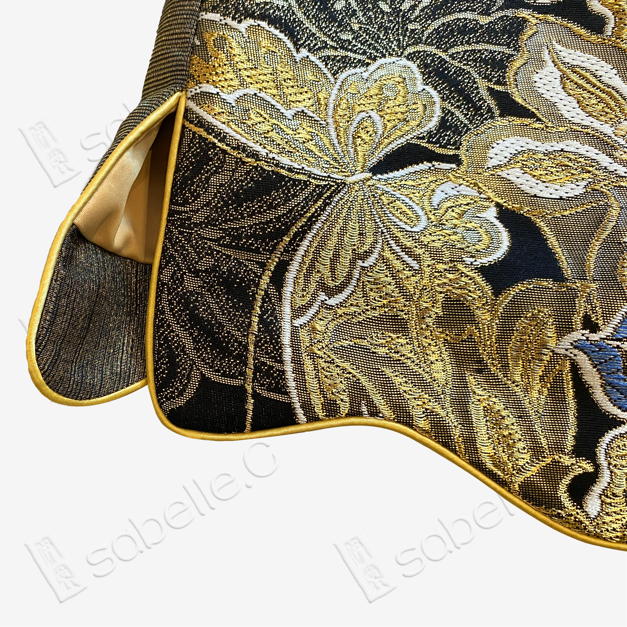 Jet Black Gilded Butterfly Tang Brocade Vest - 「玄底金蝶」唐錦馬甲