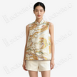 Gilded Ocean Wave Tang Brocade Vest - 「金瀾觀海」唐錦馬甲