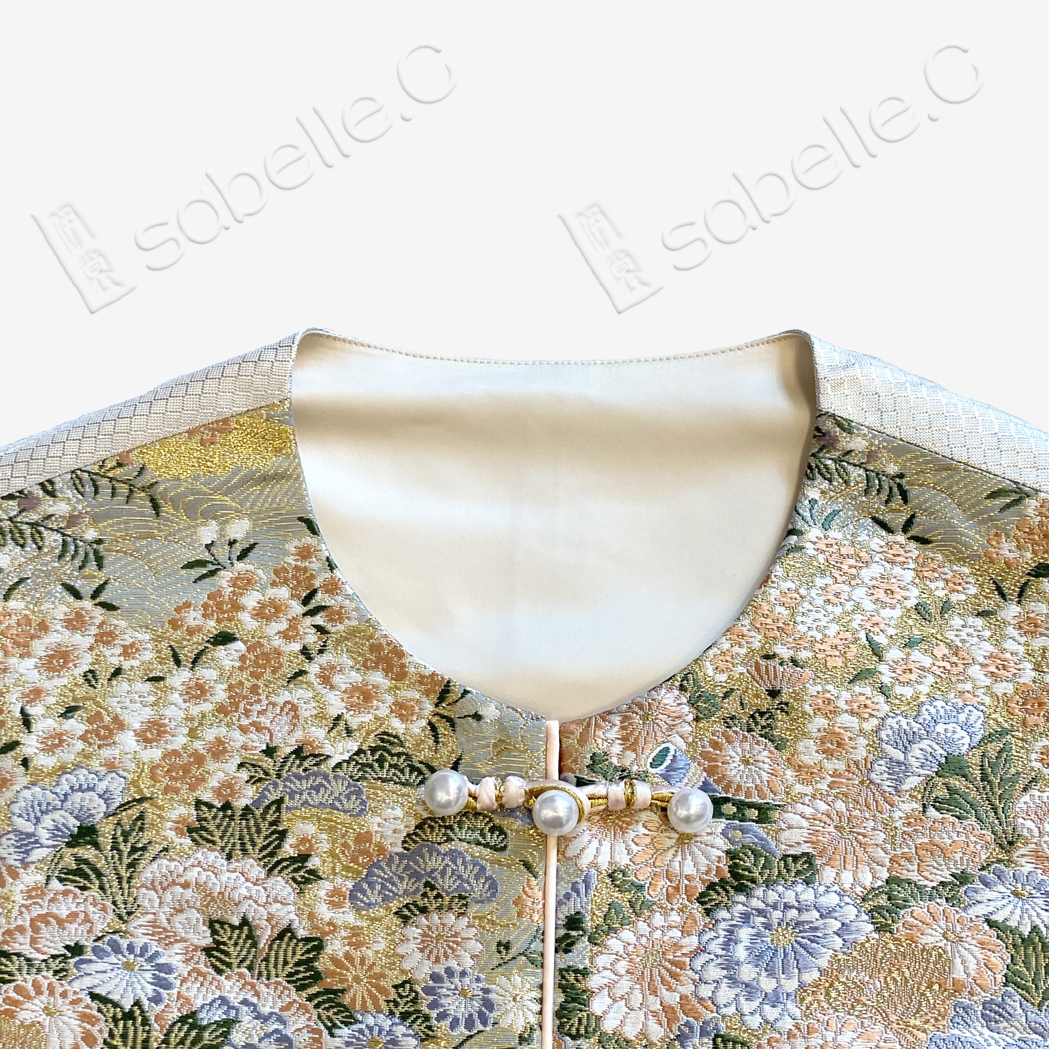 Gilded Floral Tang Brocade Waistcoat - 「金底百卉」唐錦馬甲