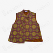 Sandalwood Purple Floral Medallion Gambiered Canton Silk Waistcoat - 「檀紫團花」紅雲紗馬甲