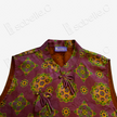 Sandalwood Purple Floral Medallion Gambiered Canton Silk Waistcoat - 「檀紫團花」紅雲紗馬甲